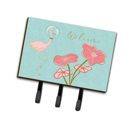 Carolines Treasures Carolines Treasures BB8532TH68 Flamingo Welcome Leash or Key Holder BB8532TH68